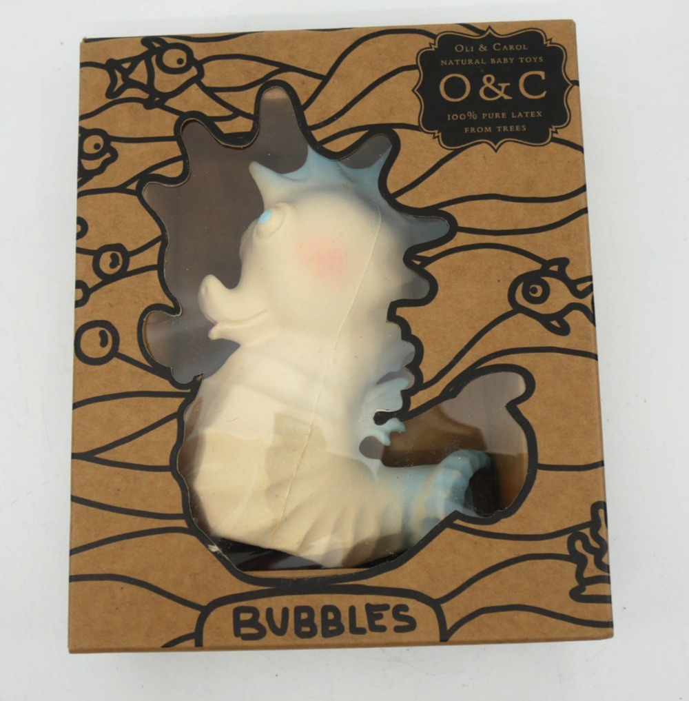 Oli & Carol Bubble the Sea Horse Developmental Sensory Baby Toy Chewing Bath